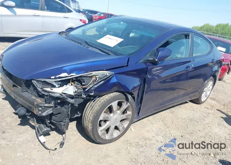 2013 Hyundai Elantra Limited z USA, uszkodzony, nr VIN 5NPDH4AE4DH440730